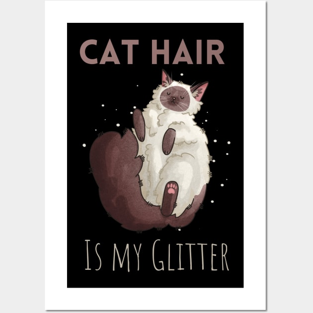 Cat Hair is my Glitter - Ragdoll cat Wall Art by Feline Emporium